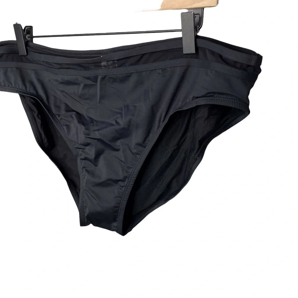Tommy Bahama Bikini Bottom Hipster Mesh Trim Black Size 2X Plus Size Swimwear